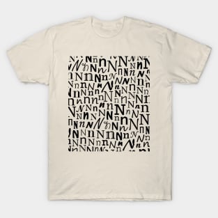 N - Typography (Black) T-Shirt